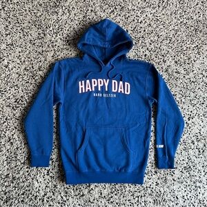 Happy Dad Hoodie 2021 Nelk Boys Full Send Blue Spellout Size Medium NEW